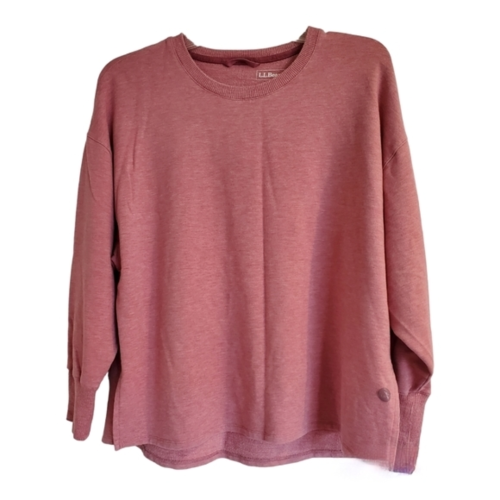 L.L. Bean split hem dusky‎ rose light sweater
